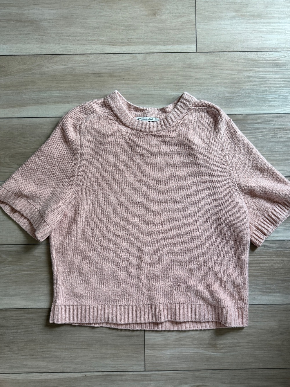 Abercrombie & Fitch Pink Short Sleeve Sweater XL